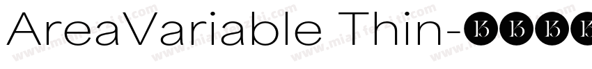 AreaVariable Thin字体转换